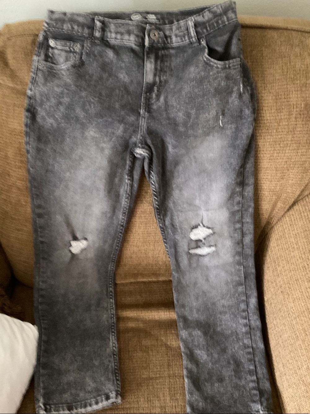 wonder nation Gray Slim Jeans with Washed Finish
